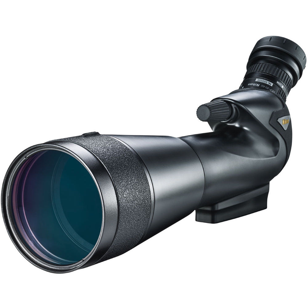 Nikon ProStaff 5 20-60x82 Spotting Scope with Angled Viewing. Compact, lightweight, with smooth ergonomic design ideal for birding.