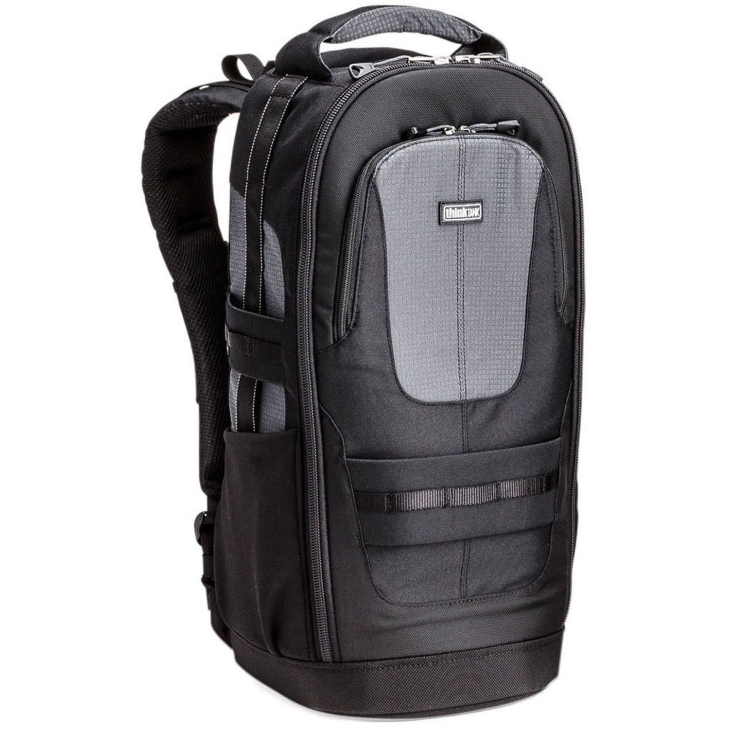 Think Tank Glass Limo backpack — black, sleek roller bag with hard-front panel, camera compartment, and trolley strap