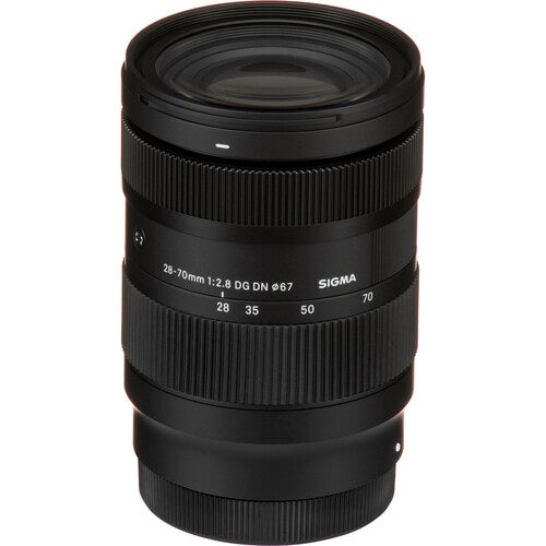 Sigma 28-70mm f/2.8 DG DN Contemporary standard zoom lens for full-frame mirrorless cameras featuring constant f/2.8 aperture, advanced optics, and compact lightweight design.