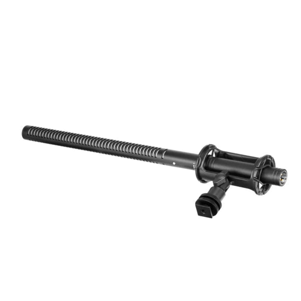 The Boya BY-BM6060L is a super-cardioid shotgun microphone offering precise directionality, ideal for capturing clear sound in films and sound design.
