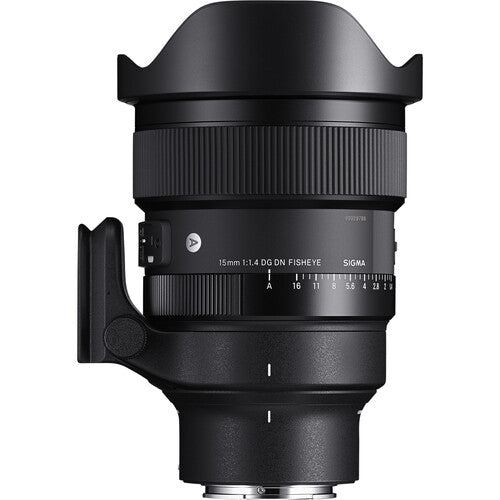 Sigma 15mm f/1.4 DG DN Diagonal Fisheye Art lens with 180-degree angle of view, advanced optical design for high resolution and clarity, ideal for astrophotography and creative wide-angle shots.