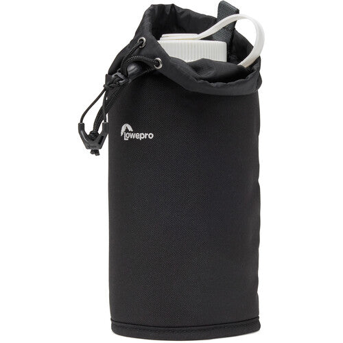 Lowepro ProTactic Bottle Pouch III with SlipLock attachment and drawstring closure for water bottles or small accessories.