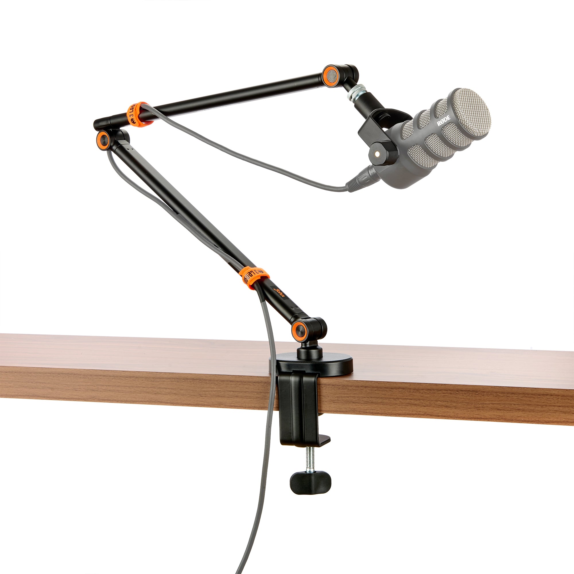 The John Microphone Arm offers compact versatility, 360Ëš rotation, and sturdy support for microphones up to 1 kg, perfect for content creators.
