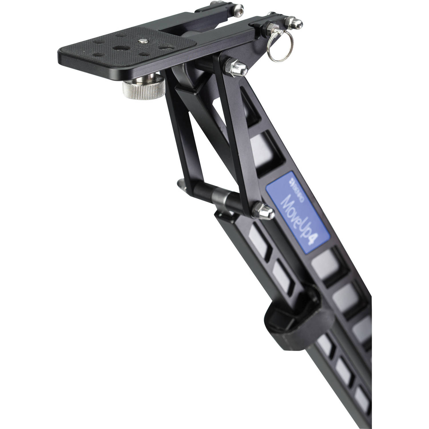 Camera slider with digital display on a white background