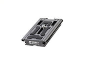 Black metal bracket with 'Benro' branding on a white background