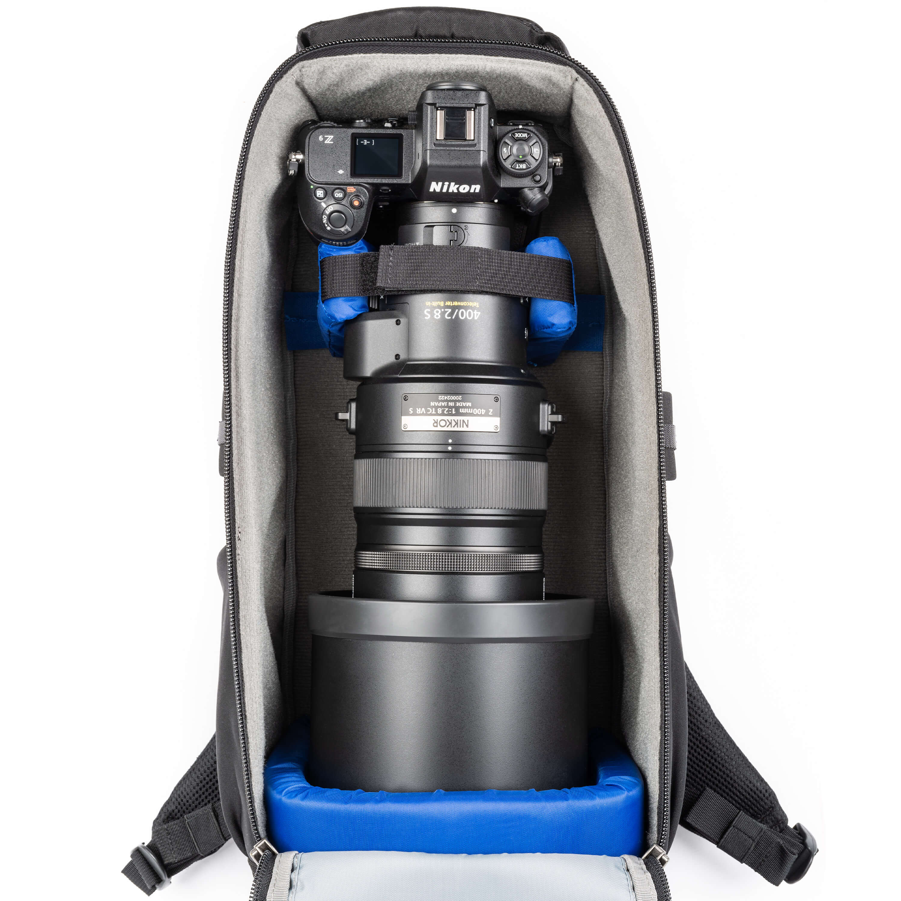 Think Tank Glass Limo backpack — black, sleek roller bag with hard-front panel, camera compartment, and trolley strap
