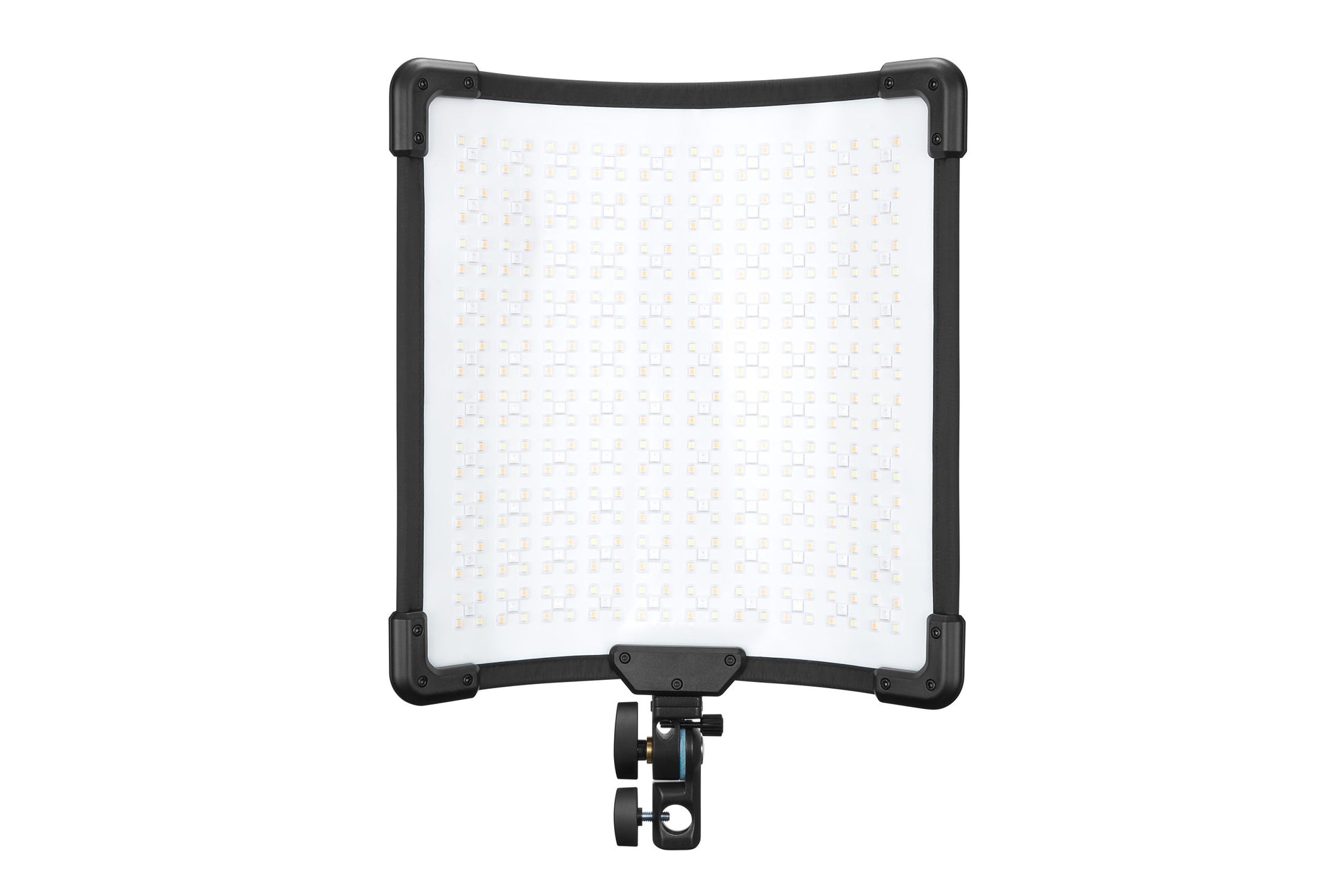 Godox FH50R RGB LED flexible light panel, 31.7x31.1x3.4 cm, color temp 2500-10000K with full RGB control, CRI/TLCI 96, 14 built-in light effects, wireless Bluetooth and 2.4G control, lightweight and bendable, includes adapter holder and carry bag
