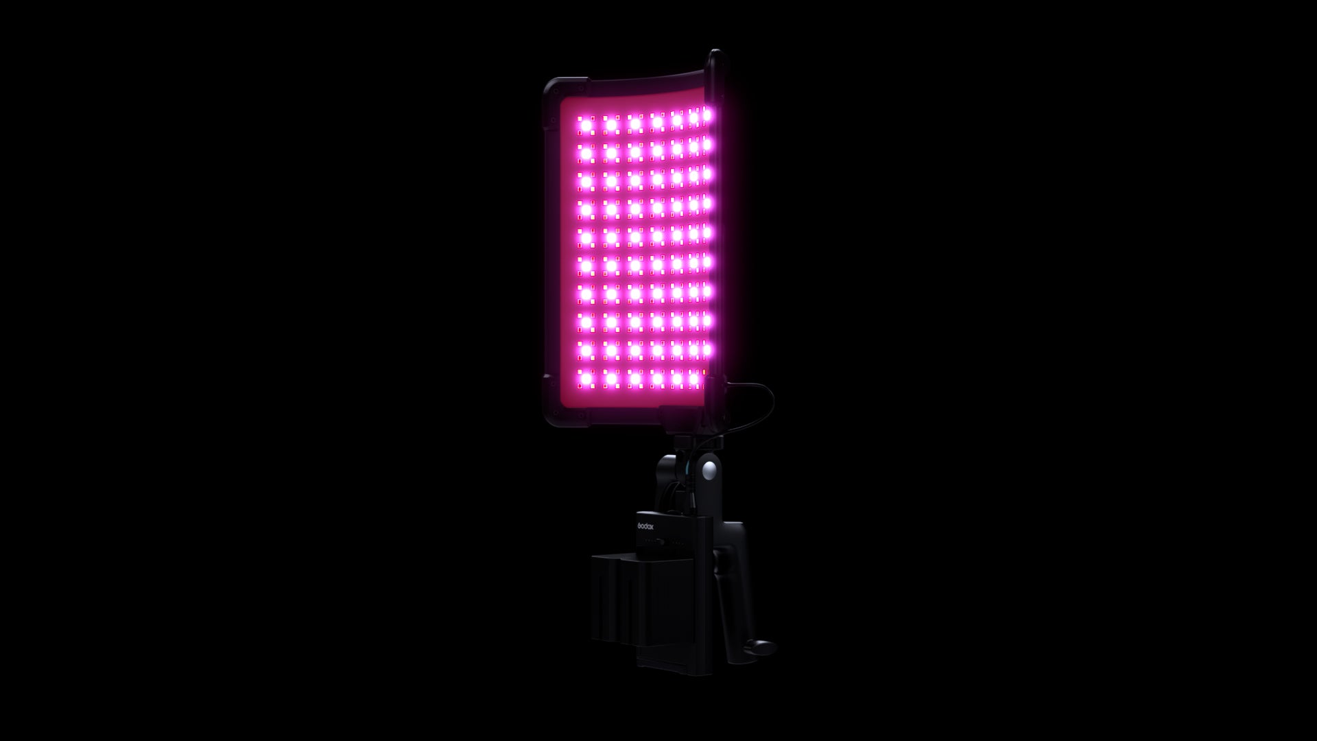 Godox FH50R RGB LED flexible light panel, 31.7x31.1x3.4 cm, color temp 2500-10000K with full RGB control, CRI/TLCI 96, 14 built-in light effects, wireless Bluetooth and 2.4G control, lightweight and bendable, includes adapter holder and carry bag
