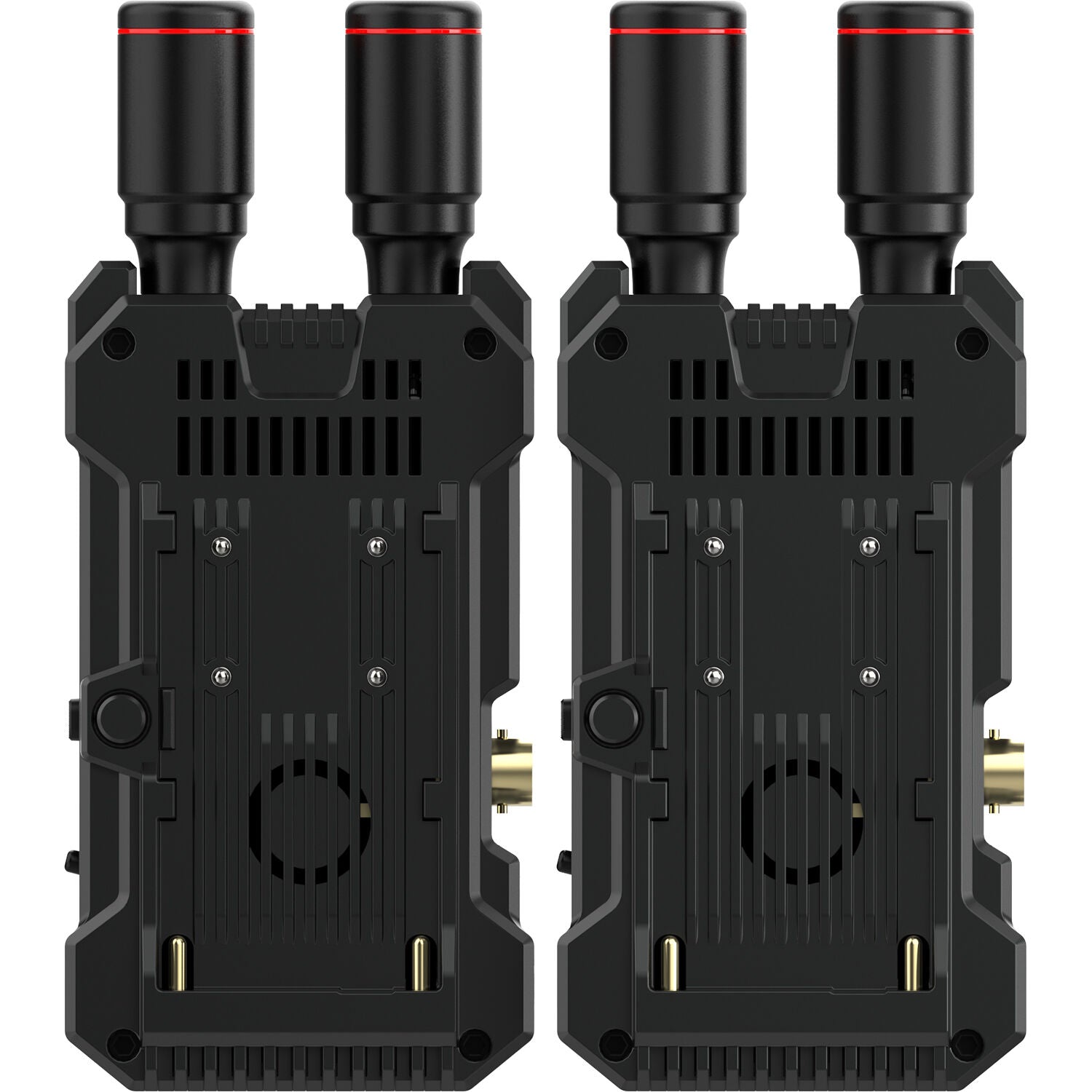 TX and RX connectors for HDMI and SDI on a white background