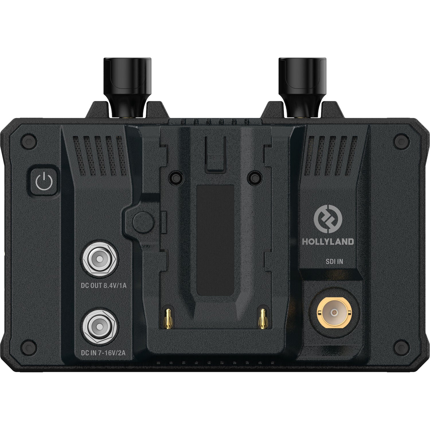 Black Hollyland video switcher on a white background