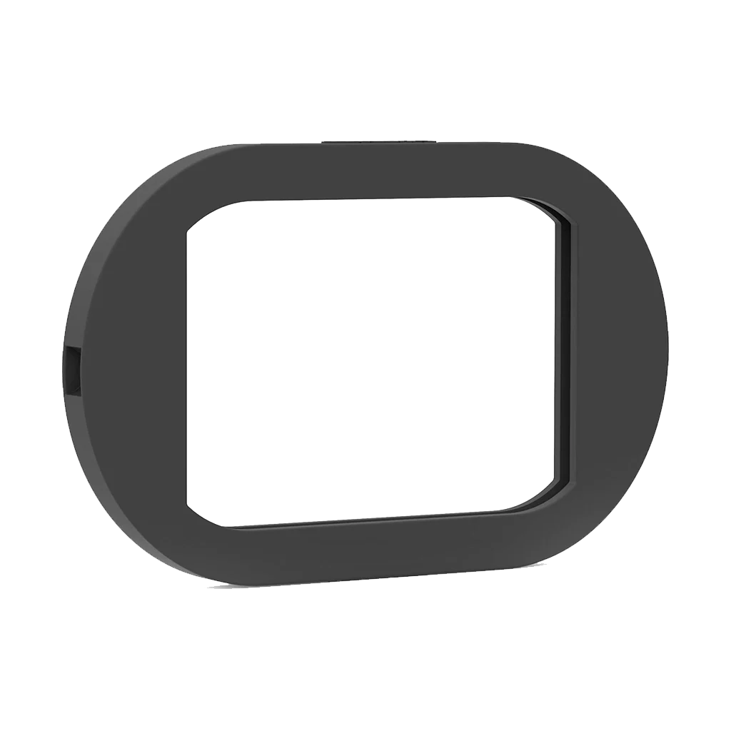 Black square frame on a white background