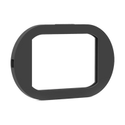 Black square frame on a white background