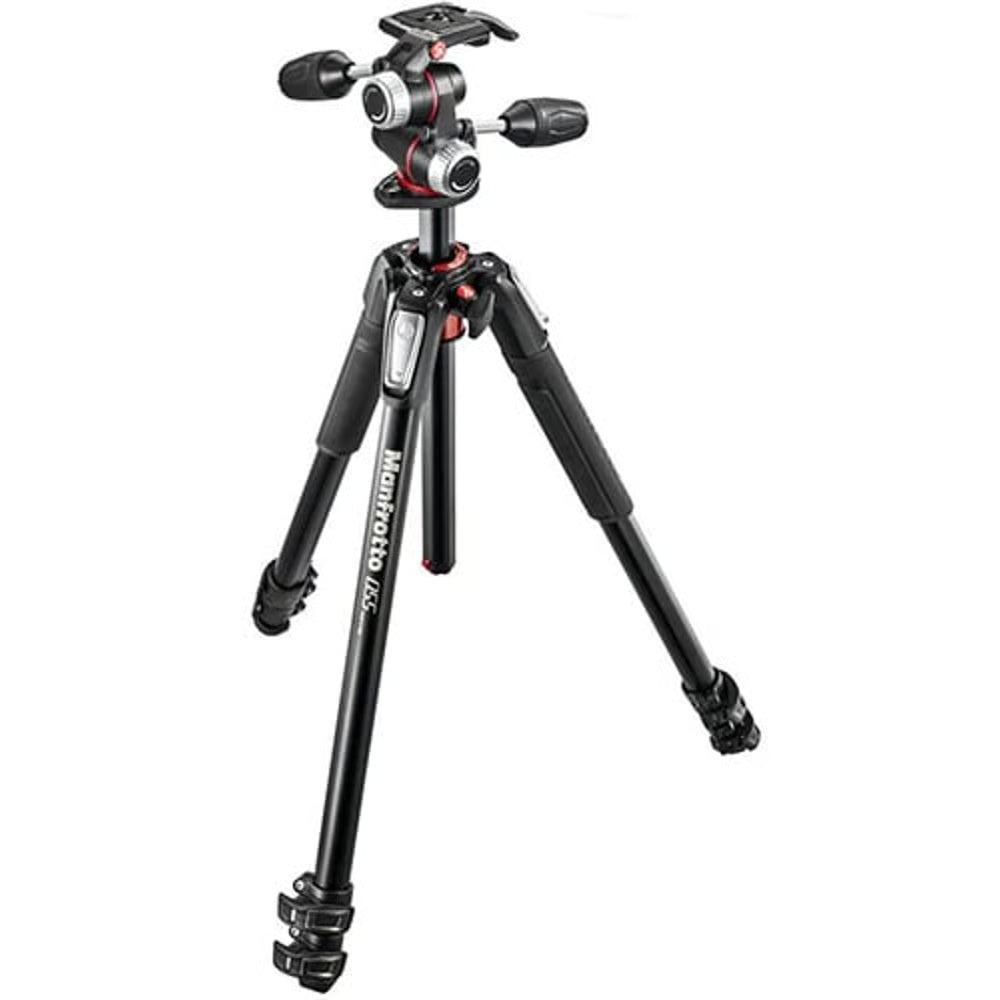 The Manfrotto 055XPRO3 kit combines the aluminium 3-section tripod with X-PRO 3-Way head for versatility and stability that work in many capturing situations.