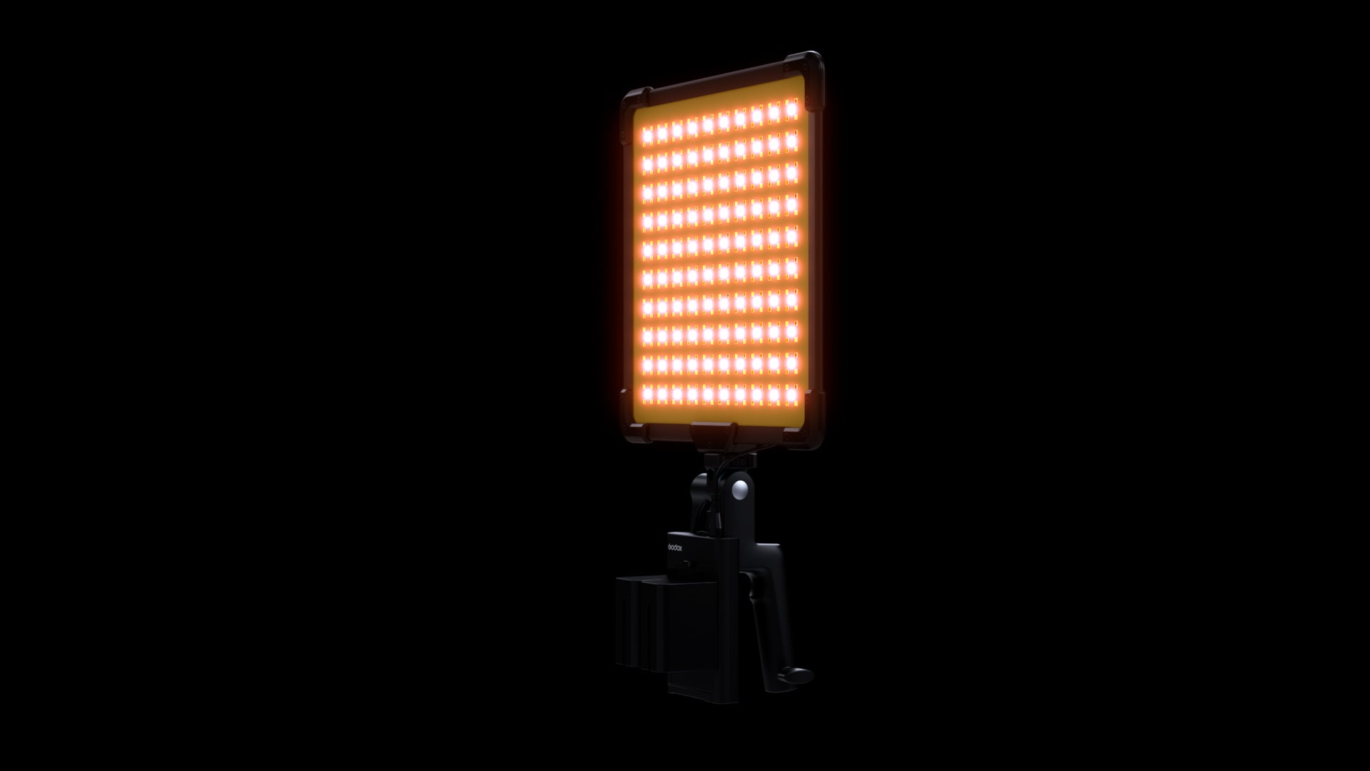 Godox FH50R RGB LED flexible light panel, 31.7x31.1x3.4 cm, color temp 2500-10000K with full RGB control, CRI/TLCI 96, 14 built-in light effects, wireless Bluetooth and 2.4G control, lightweight and bendable, includes adapter holder and carry bag