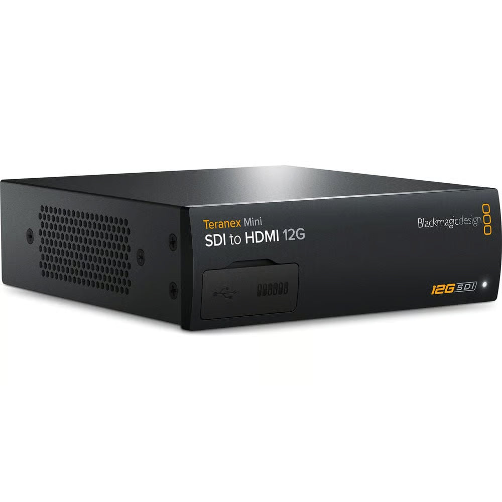 Upconvert an analogue video signal to 12G-SDI outputs in SD, HD, 6G, or 12G-SDI formats. Ideal broadcast and post-processing converter for video.