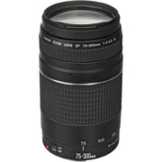 Canon EF 75-300mm f/4-5.6 III telephoto zoom lens with 4x zoom and lightweight design