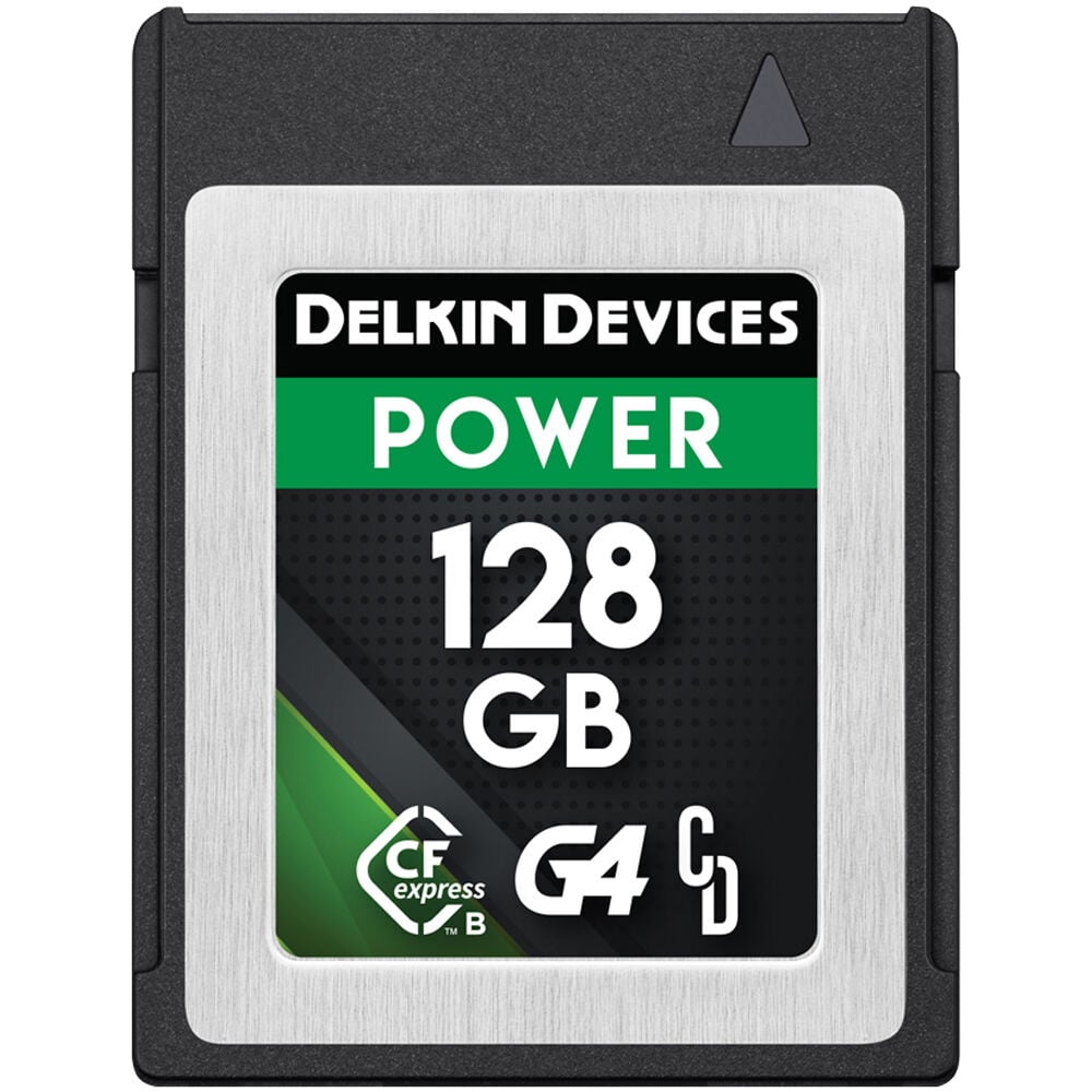 Delkin Devices POWER CFexpress Type B G4 Memory Card – ultra-fast, high-capacity storage designed for professional photographers and videographers capturing 4K/8K content.