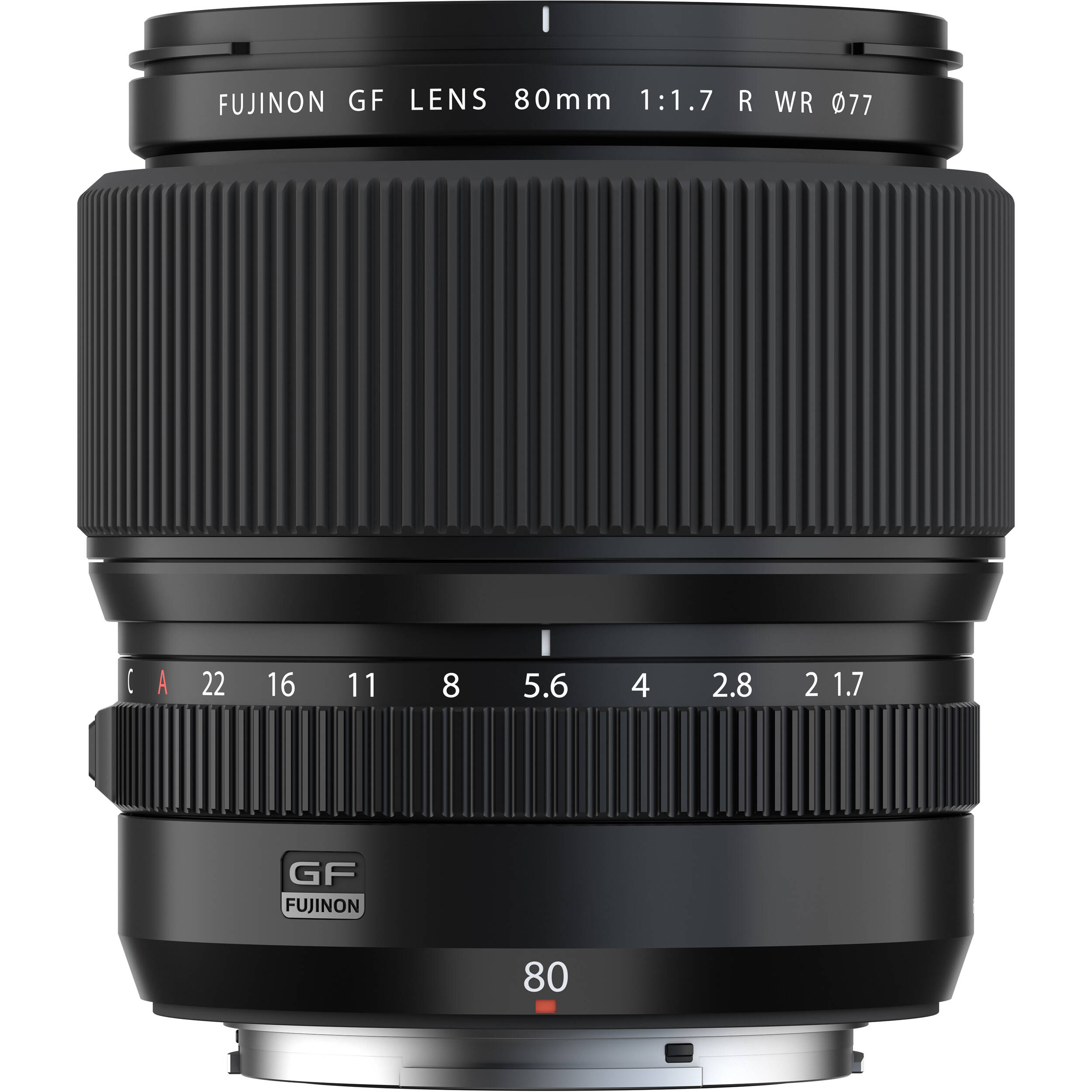 Fujifilm GF 80mm f/1.7 R WR medium format portrait lens for GFX cameras