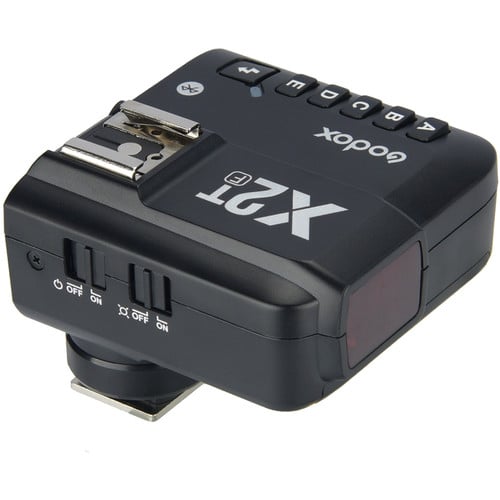 Godox X2T-F TTL Wireless Flash Trigger Transmitter for Fujifilm – 2.4GHz wireless system, 100m range, high-speed sync up to 1/8000s, Bluetooth control via GodoxPhoto app, 5 groups, 32 channels, backlit LCD, quick-lock hot shoe.