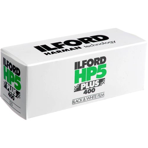 Ilford HP5 Plus 120 400 ISO is a medium-contrast, all-purpose black and white film for medium format cameras.