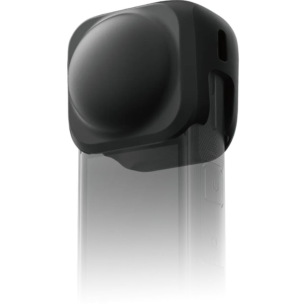 Silicone lens cap designed to protect Insta360 X4 and X5 dual lenses from dust and scratches during storage and transport.