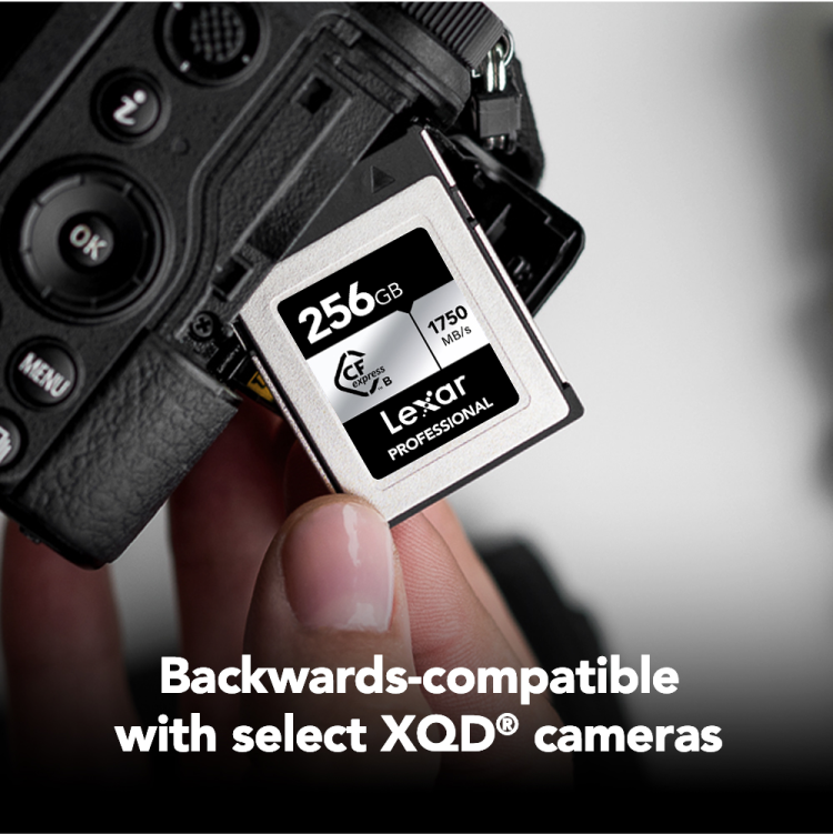 Lexar Professional CFexpress Type B Card Silver for high-speed 8K video and photography