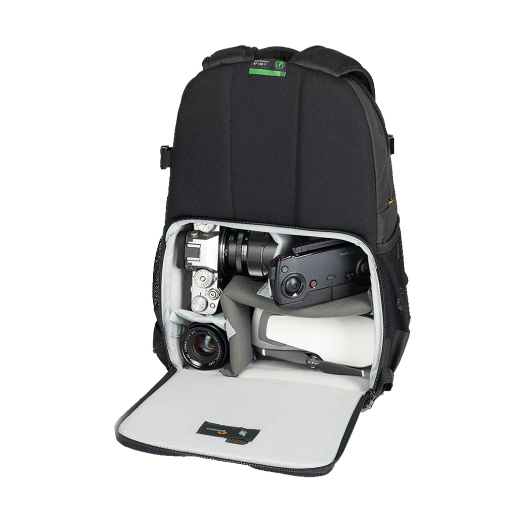 Lowepro Adventura BP 150 III black camera backpack for mirrorless and DSLR gear