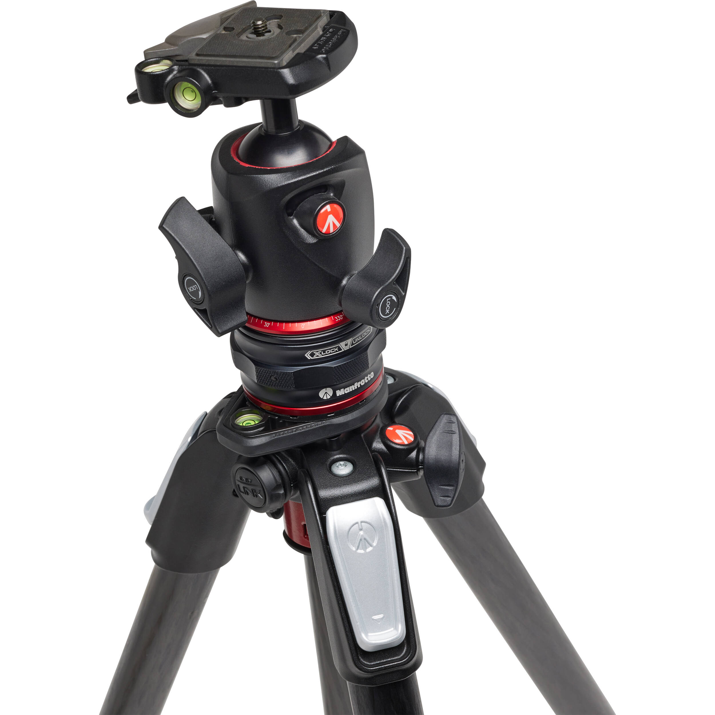 This Manfrotto tripod kit provides rapid and secure adjustments, features a 90° centre column with a load capacity of 15 kg.