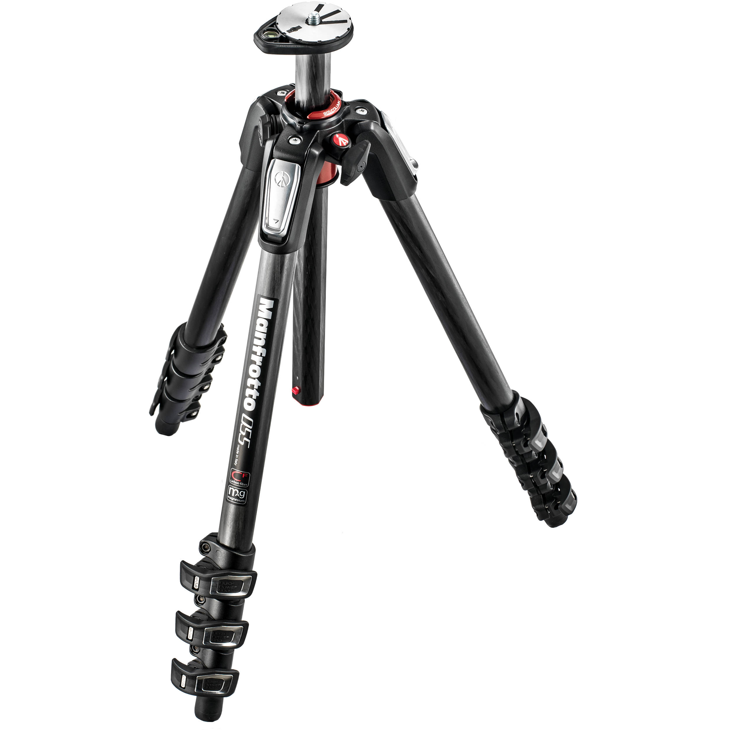 The very stable Manfrotto 055 Carbon Fibre 4-Section Tripod. Perfect for travelling.