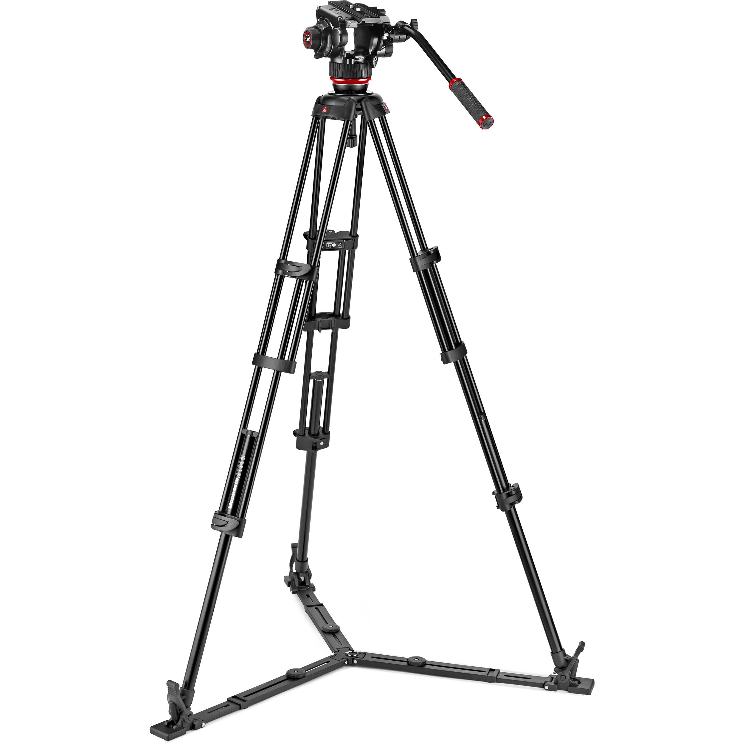 This Manfrotto 504X tripod kit delivers a high-performance video setup with smooth fluid technology.