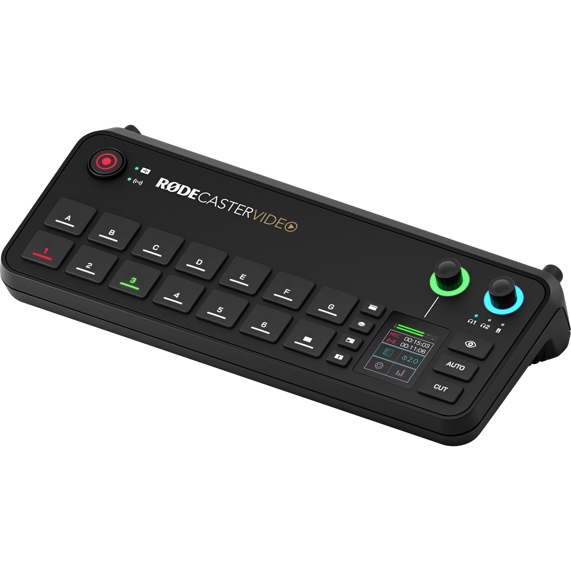 The RODECaster Video is an compact console for video switching, recording, and audio production, it supports up to six video sources with intuitive controls.