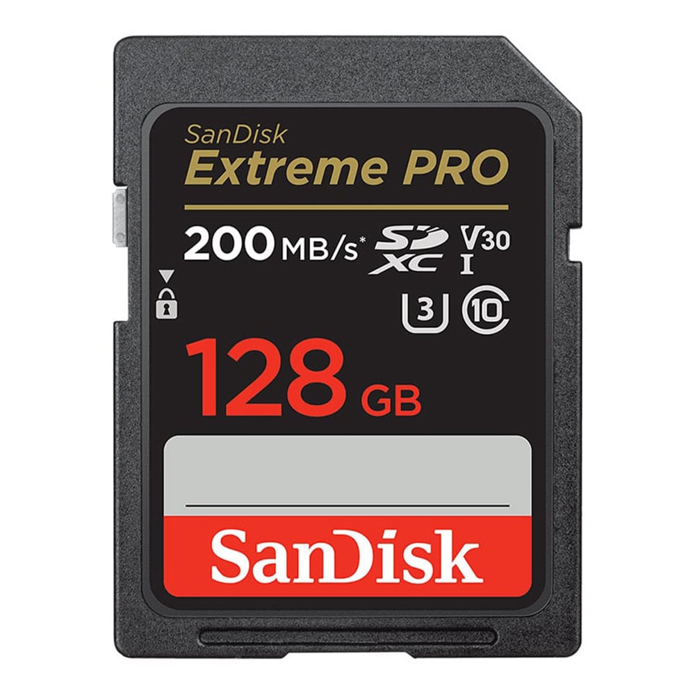 SanDisk Extreme Pro 128GB UHS-I V30 SDXC Memory Card (200MB/s