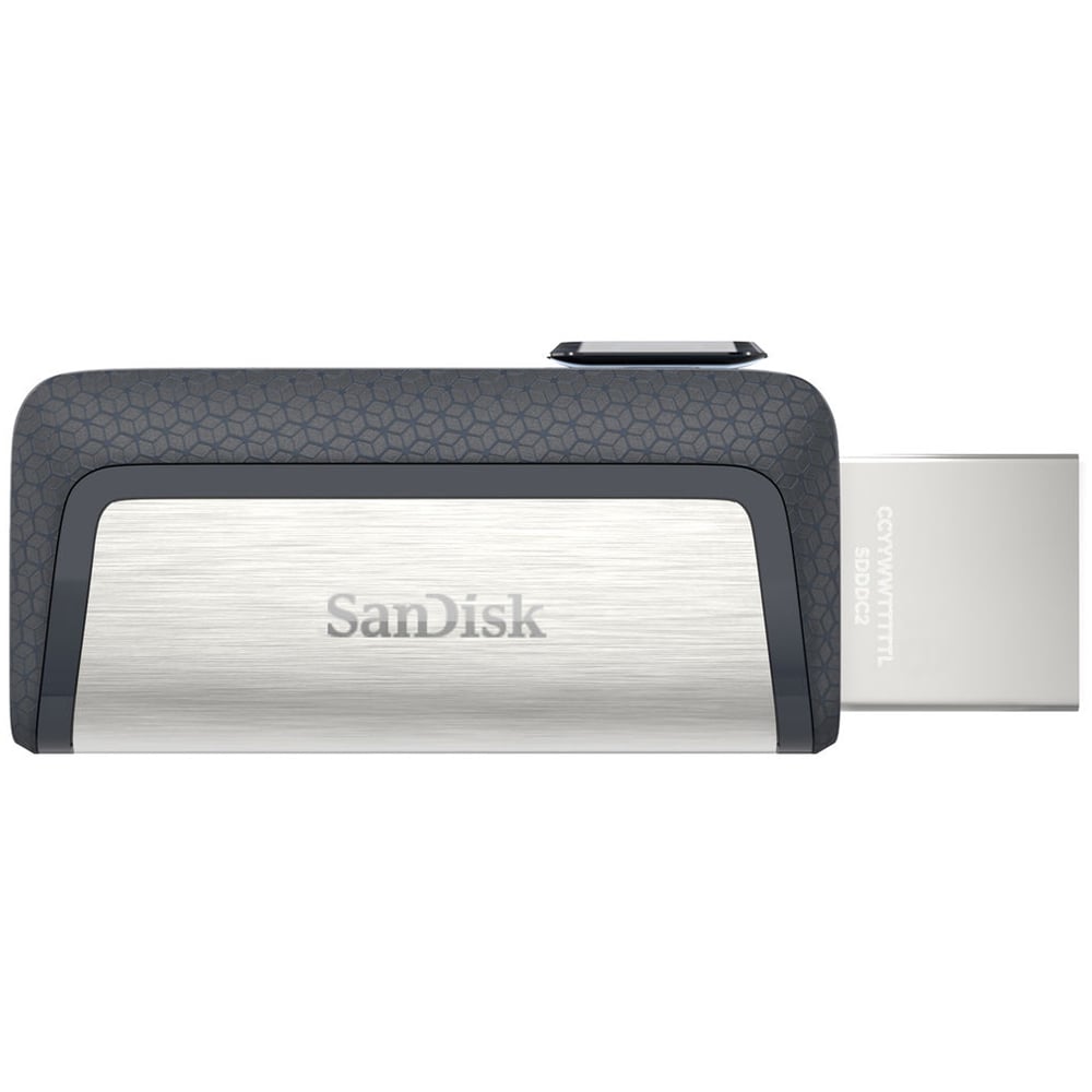 SanDisk Ultra Dual USB Type-C Flash Drive 256GB with dual connectors for Type-C and Type-A devices.