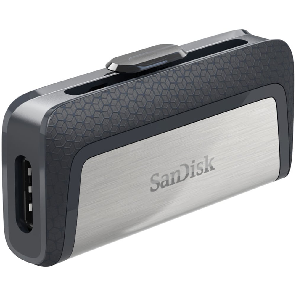 SanDisk Ultra Dual USB Type-C Flash Drive 256GB with dual connectors for Type-C and Type-A devices.