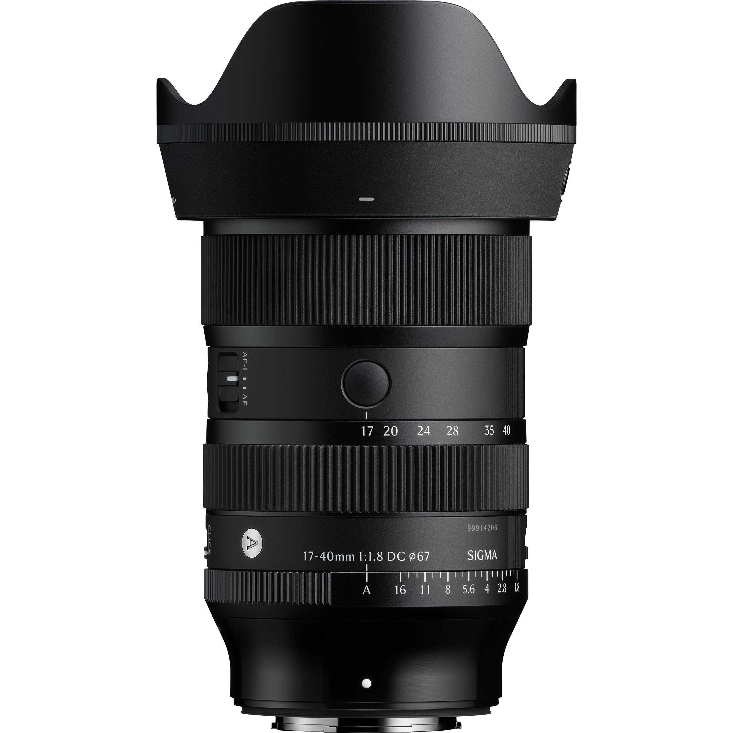 Sigma 17–40mm f/1.8 Art Lens with fast aperture