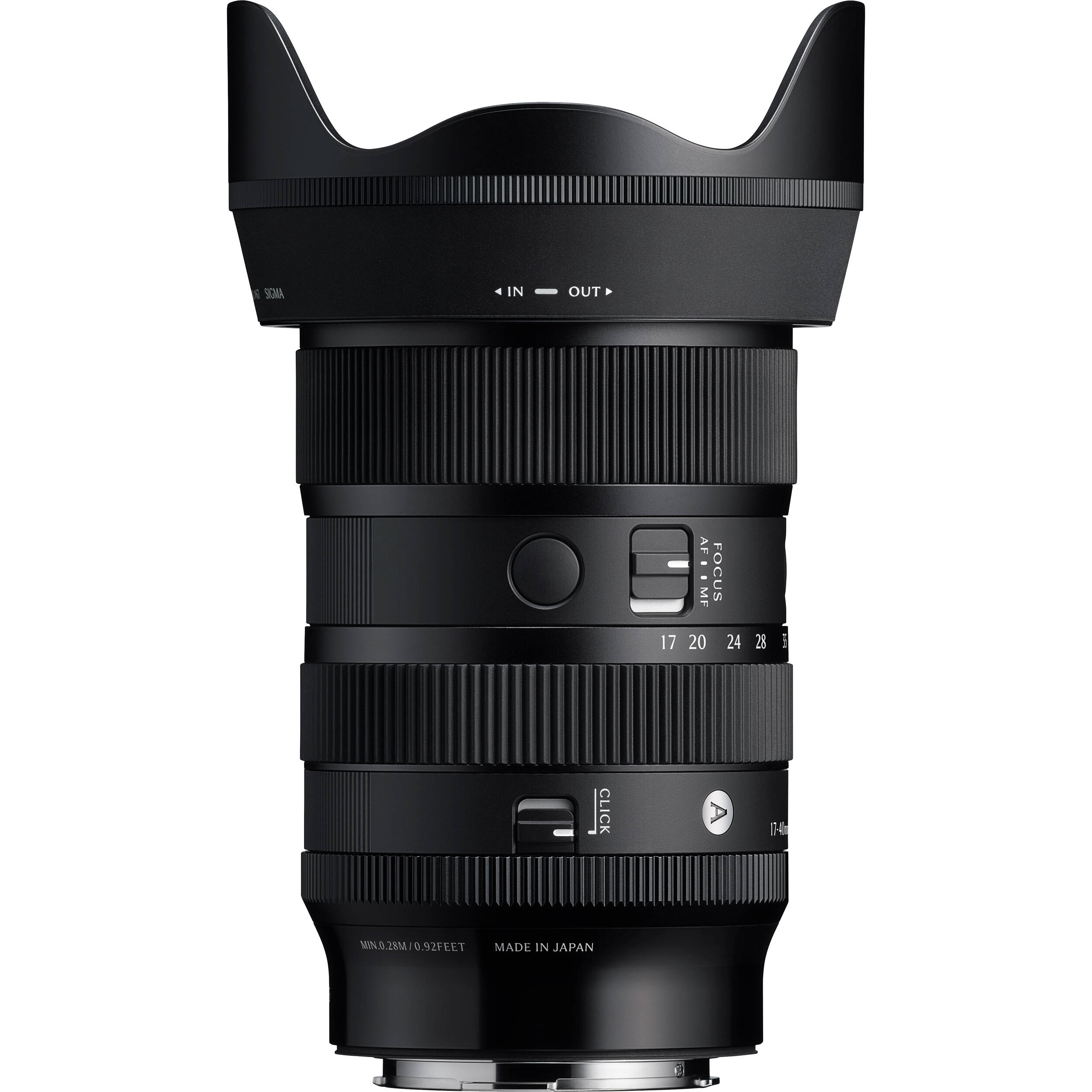 Sigma 17–40mm f/1.8 Art Lens with fast aperture