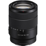 Sony E 18-135mm f/3.5-5.6 OSS Zoom Lens – versatile all-in-one zoom with Optical SteadyShot, covering wide to telephoto focal lengths for travel, everyday, and video use.