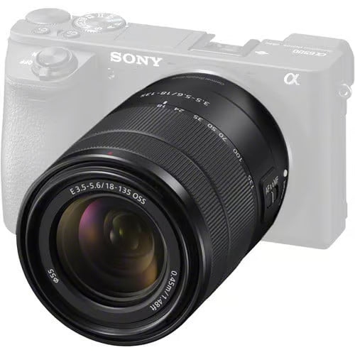 Sony E 18-135mm f/3.5-5.6 OSS Zoom Lens – versatile all-in-one zoom with Optical SteadyShot, covering wide to telephoto focal lengths for travel, everyday, and video use.