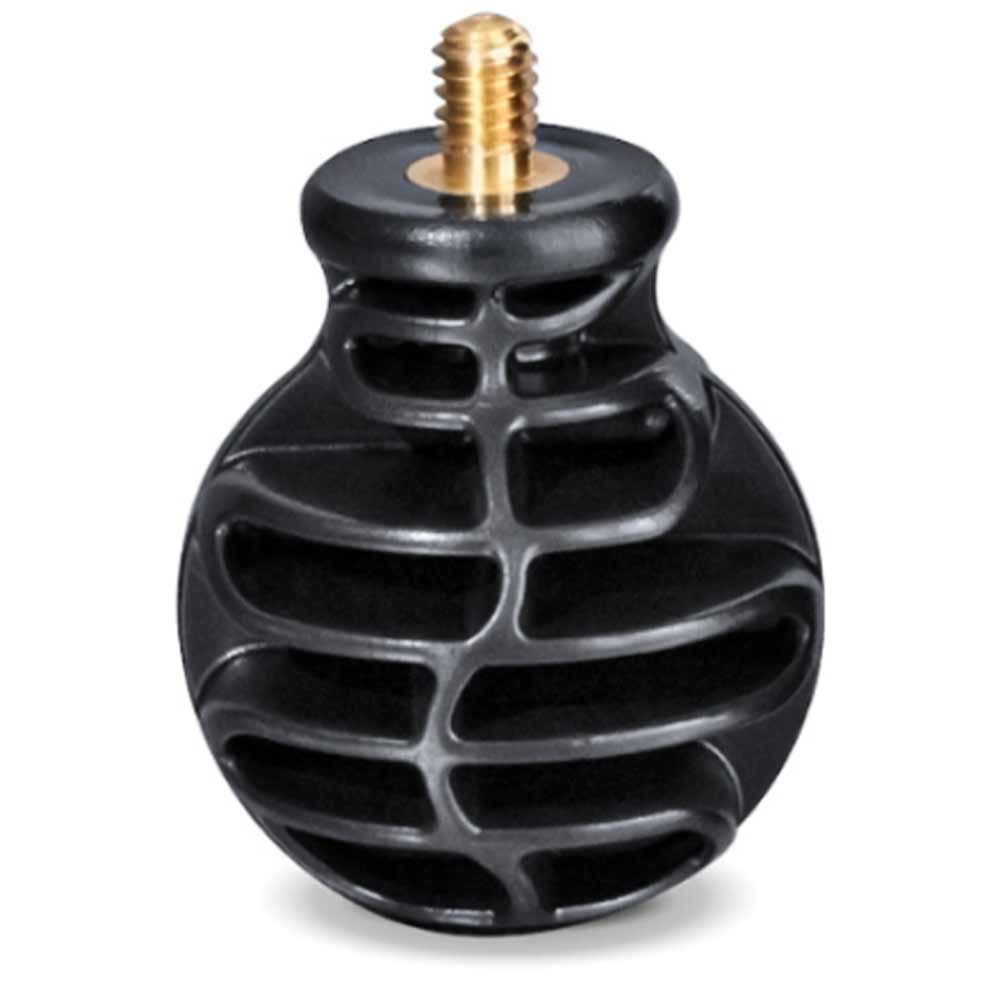 The StediLens screwball is a camera accessory that features a 1/4-inch thread and a round design. It's compatible with various game drive StediLens kits.