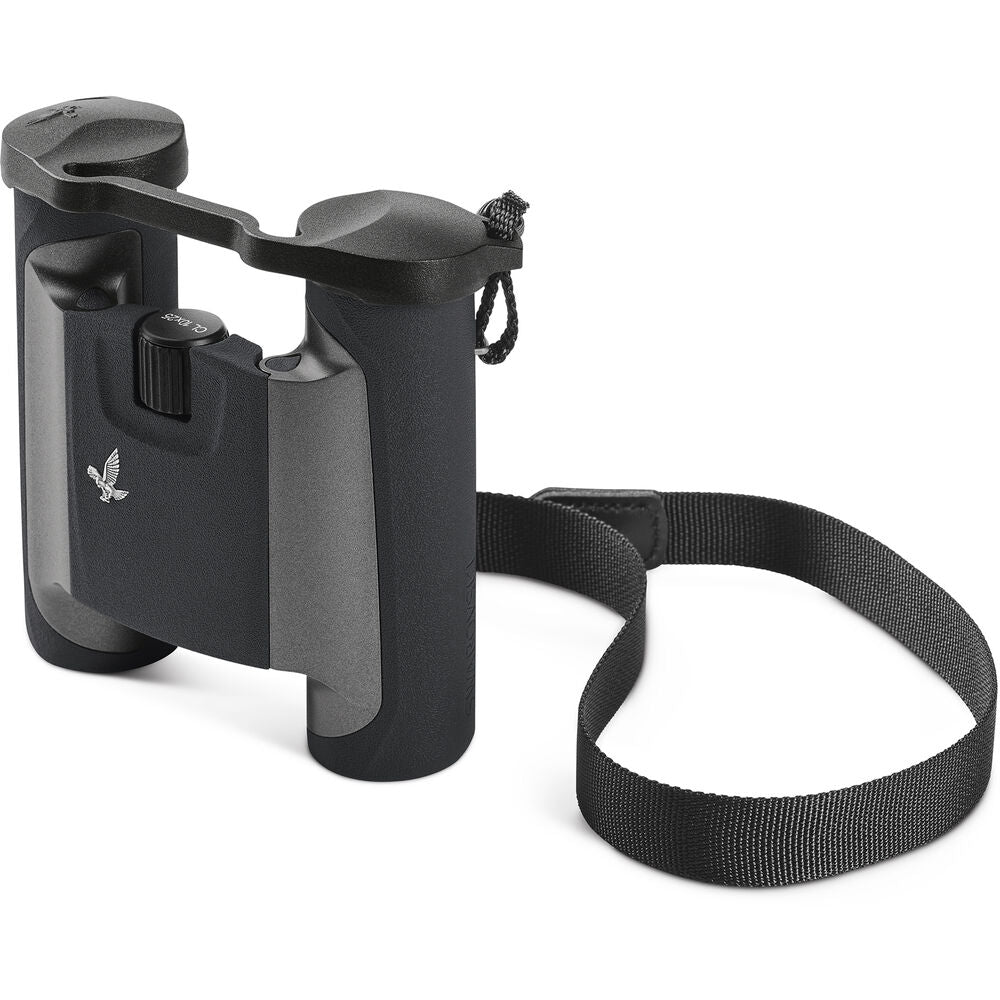The Swarovski CL 10x25 Pocket Binocular offers maximum viewing comfort for long periods. Accessories include an eyepiece cover, a field bag and a carrying strap.