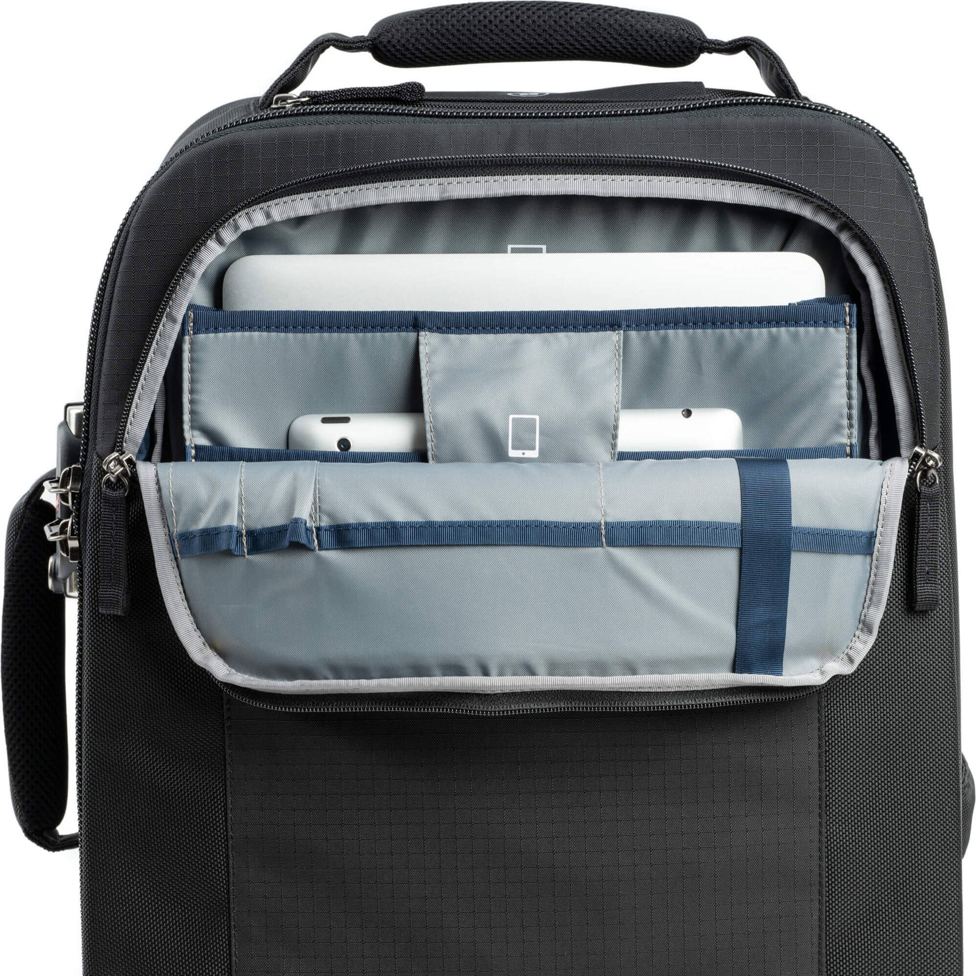 Professional camera bag Airport Roller Derby holding 2 cameras, laptop, and iPad