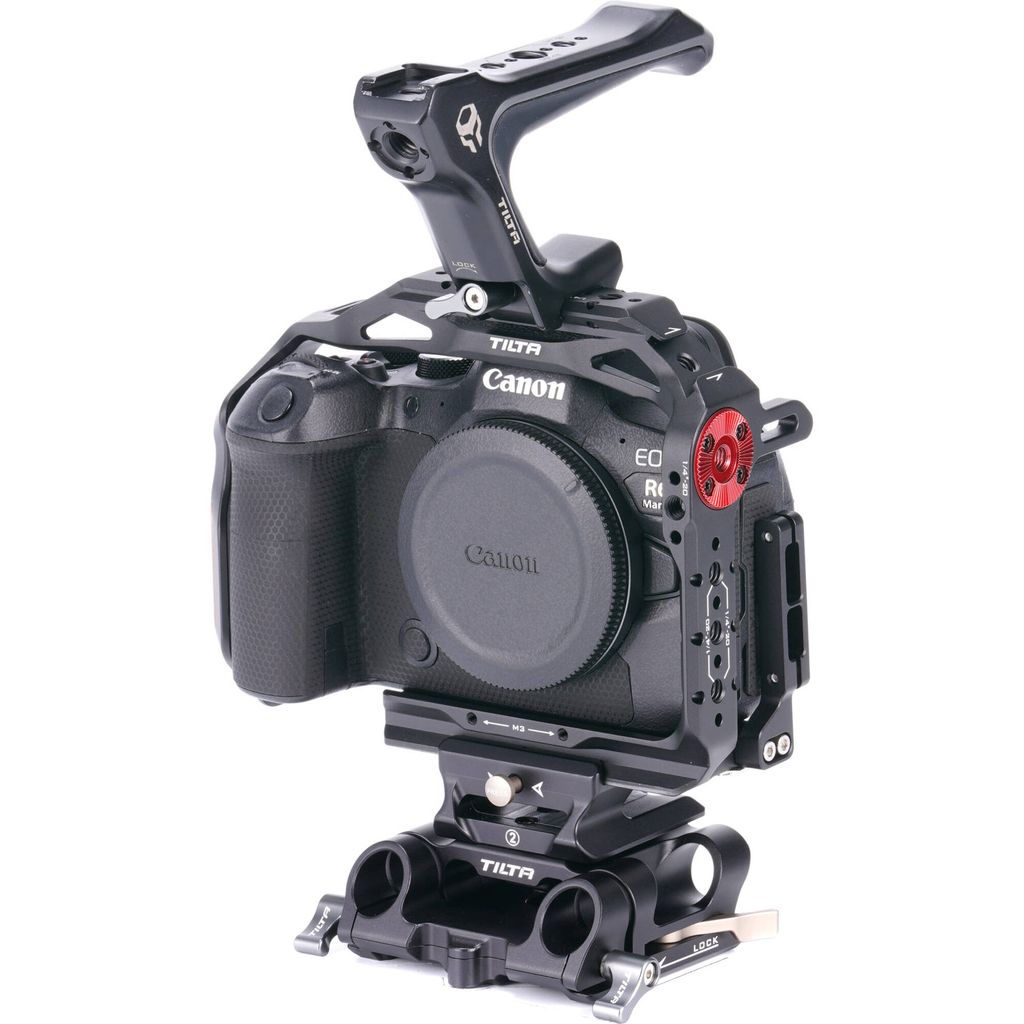 The Basic Camera Cage for Canon R6 II provides flexible operating and handling, as well as additional protection.