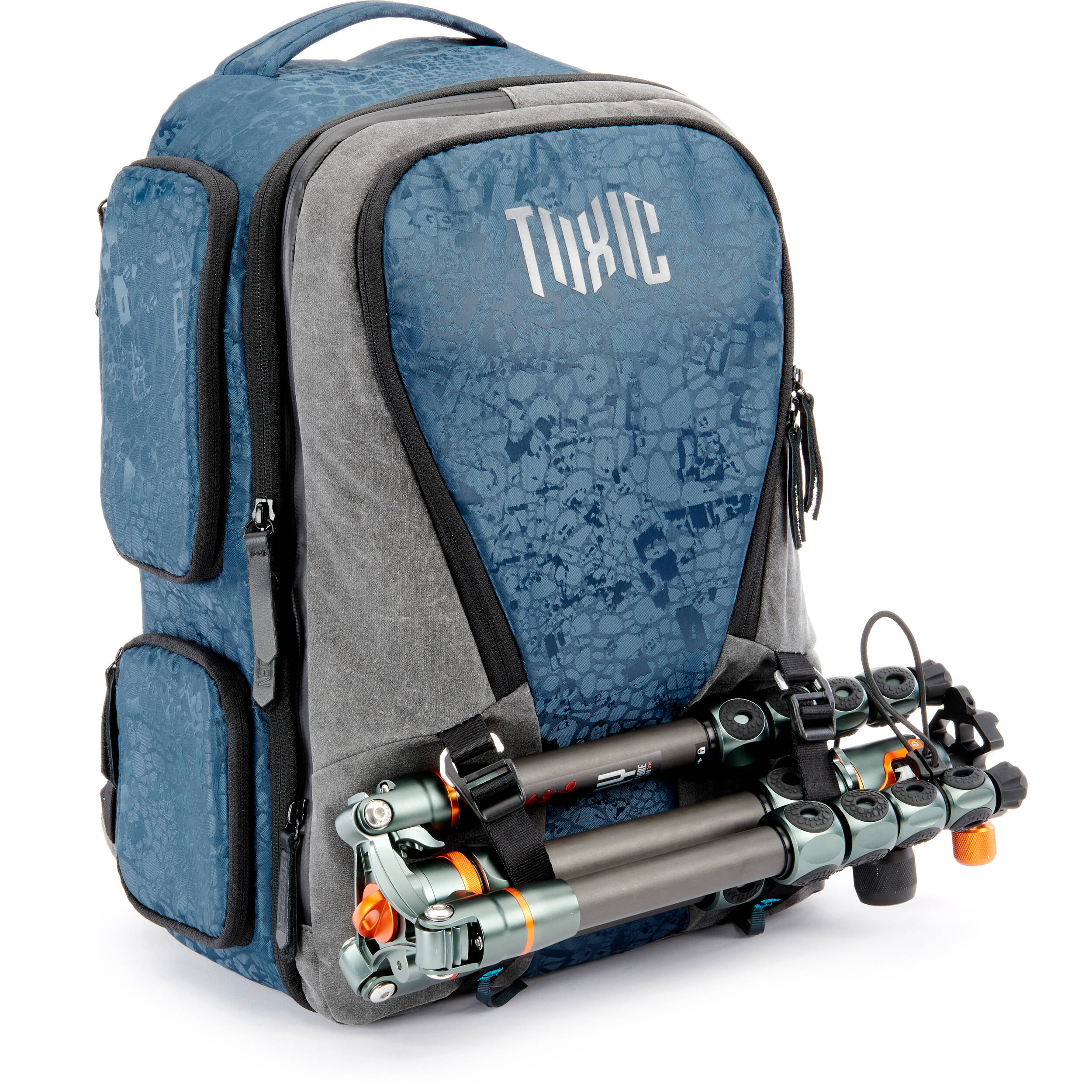 Valkyrie camera backpack with adjustable dividers, tripod holder, water-resistant fabric, and padded interior for photography gear