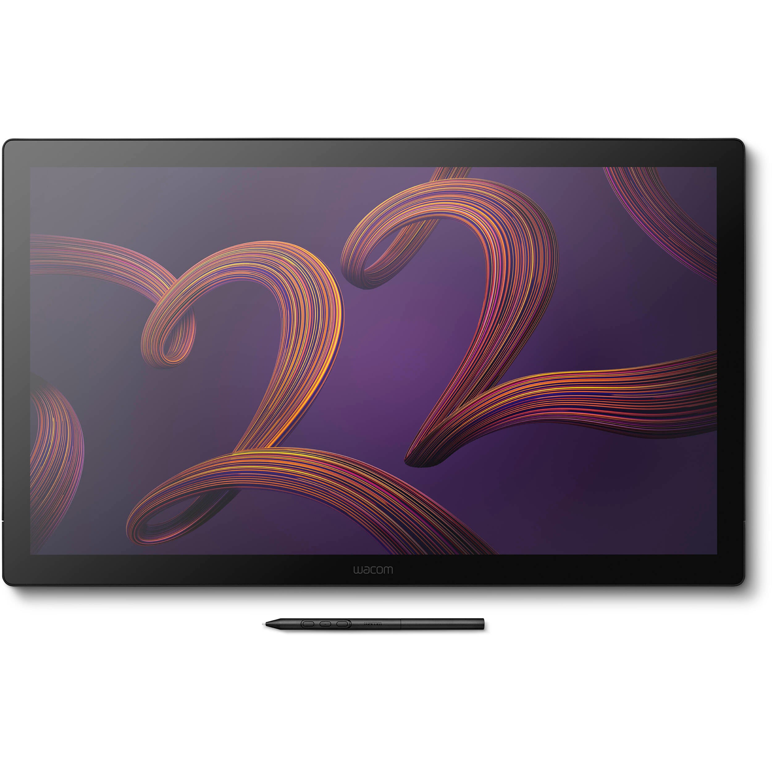Wacom Cintiq Pro 22 4K pen display with slim bezel and Wacom Pro Pen 3, designed for professional digital art, illustration, and creative work.
