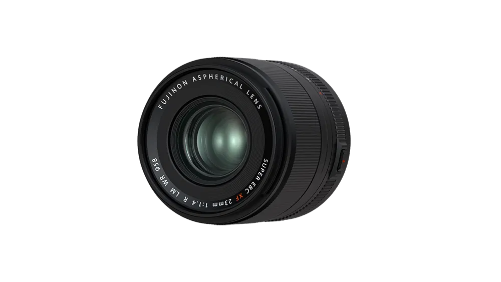FUJIFILM XF 23mm f/1.4 R LM WR Prime Lens for X-Mount cameras, featuring fast autofocus, weather sealing, and a bright f/1.4 aperture