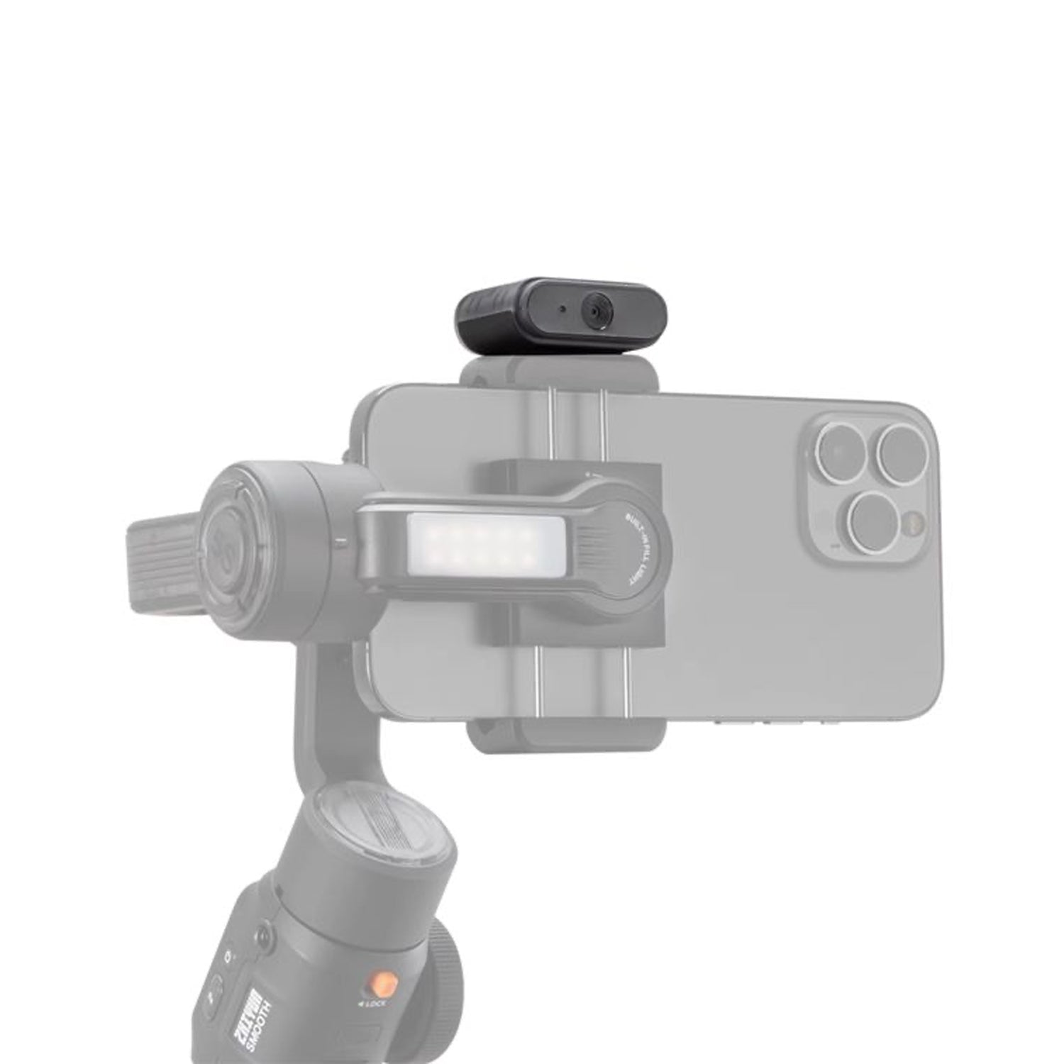 Zhiyun AI Tracking Module for Smooth 5S AI gimbal with magnetic mount and gesture controls.