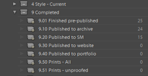 illustration of a Lightroom workflow powered by Smart Collections