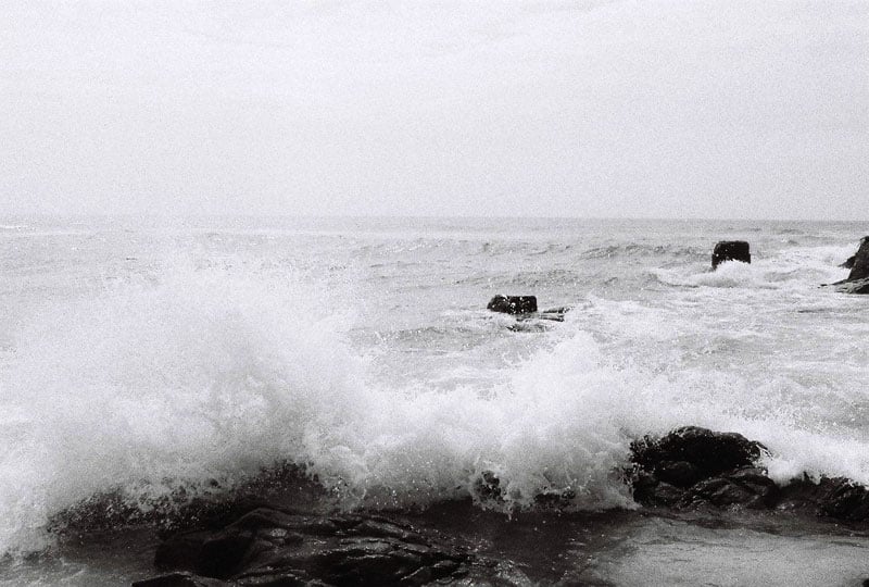 Film photograph of the ocean