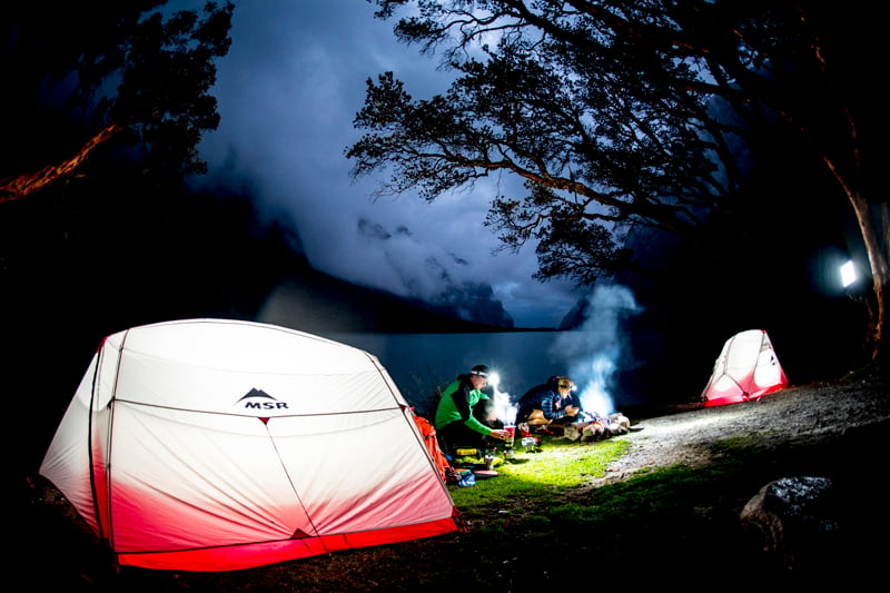 A photograph campers in Peru