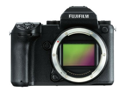 FujiFilm GFX 50S from the front - sensor visible